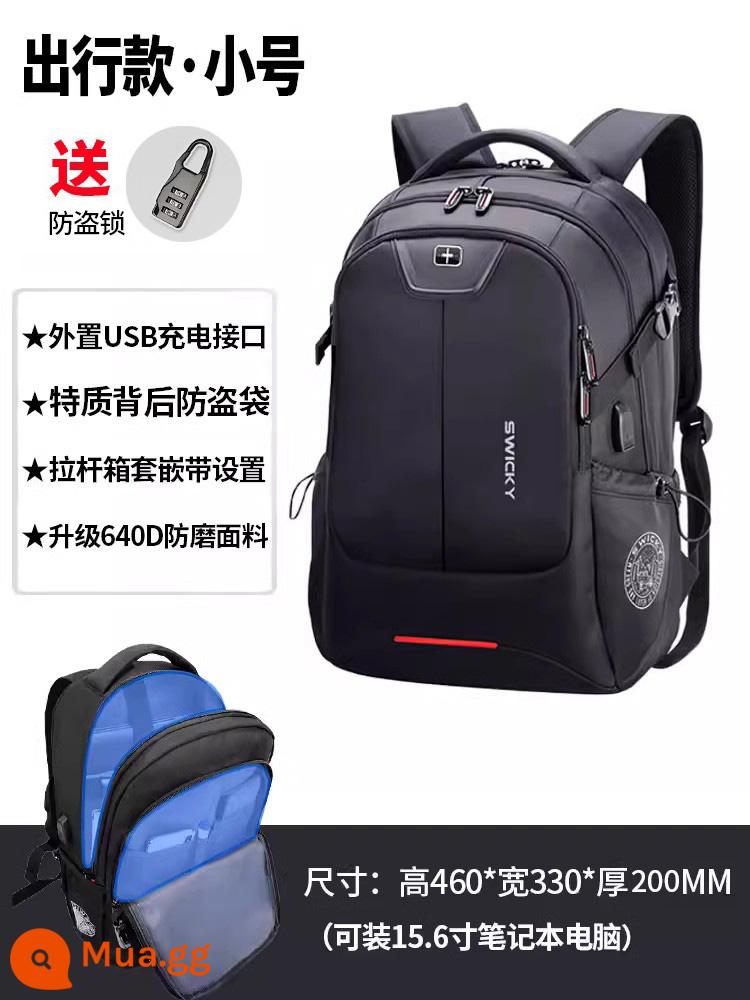 Thụy Sĩ Ba Lô Nam Công Suất Lớn Du Lịch Ngoài Trời Túi Máy Tính Ba Lô Học Sinh Trung Học Cơ Sở Schoolbag - Tiền du lịch (cỡ nhỏ)