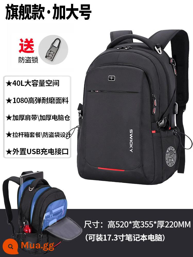 Thụy Sĩ Ba Lô Nam Công Suất Lớn Du Lịch Ngoài Trời Túi Máy Tính Ba Lô Học Sinh Trung Học Cơ Sở Schoolbag - Mô hình hàng đầu (mở rộng ba lớp)