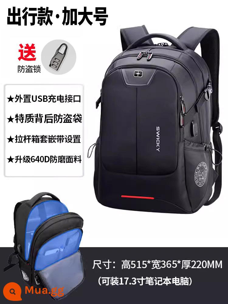 Thụy Sĩ Ba Lô Nam Công Suất Lớn Du Lịch Ngoài Trời Túi Máy Tính Ba Lô Học Sinh Trung Học Cơ Sở Schoolbag - Tiền du lịch (kích thước lớn hơn)