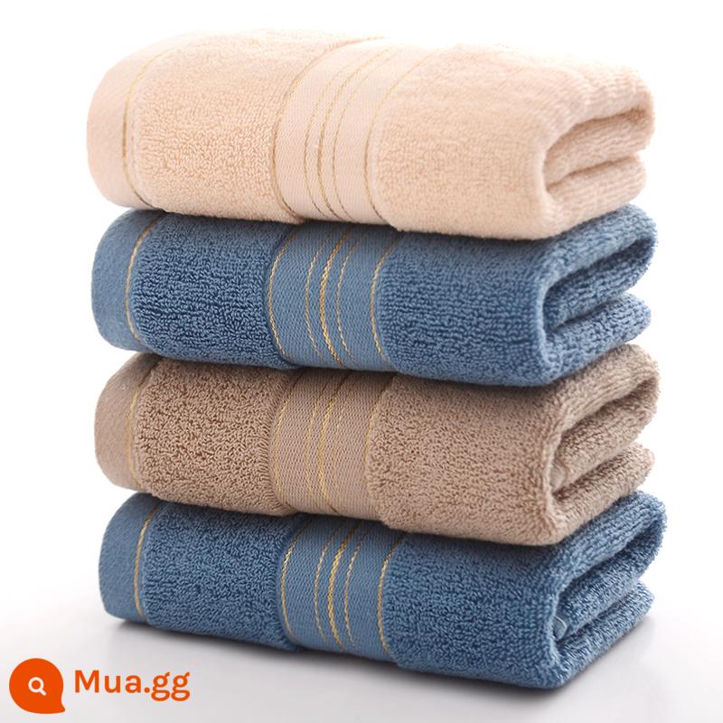 3 gói khăn mặt dày cotton nguyên chất rửa mặt gia đình dành cho cặp đôi, khăn tắm cotton cỡ lớn, mềm mại và thấm hút, bán hàng trực tiếp tại xưởng - Kiểu lụa vàng [33*73] 3 miếng [bông]