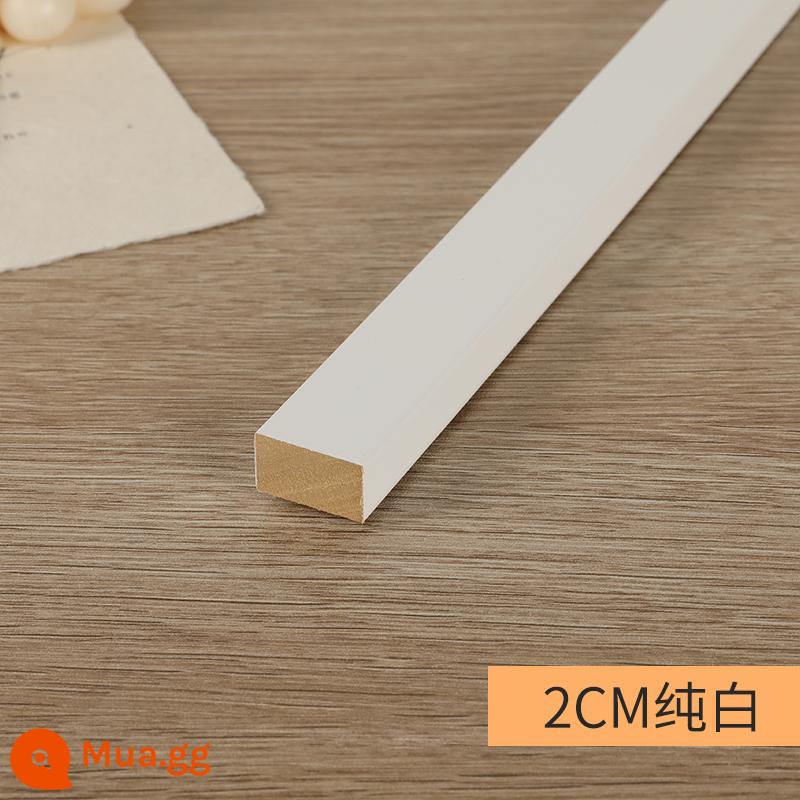 Skirting board trắng đen 2cm sàn gỗ ốp chân tường dòng 6 cm 3 cm 4 cm phẳng Bắc Âu đơn giản 5 dán tường - 2CM màu trắng tinh khiết dày 1,2