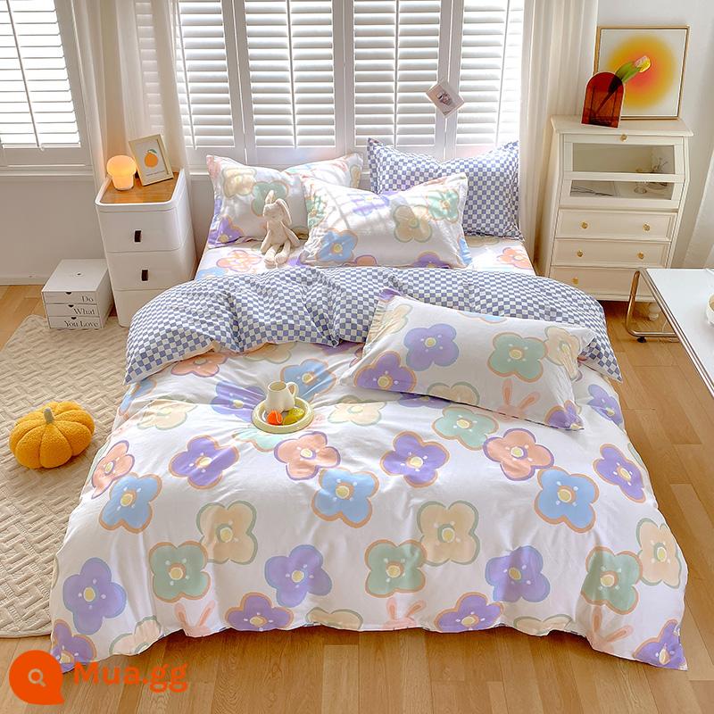 100% cotton Tân Cương vỏ chăn đơn mảnh vỏ chăn cotton 150x200x230 chăn trẻ em đơn 1.5m 180cm2 - chào buổi sáng thỏ