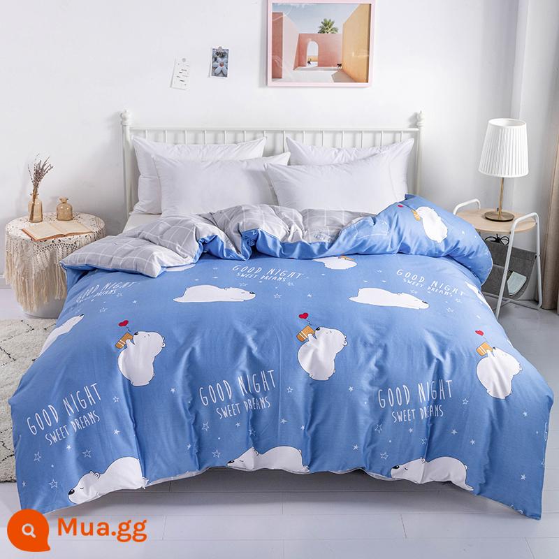 100% cotton Tân Cương vỏ chăn đơn mảnh vỏ chăn cotton 150x200x230 chăn trẻ em đơn 1.5m 180cm2 - Gấu Widi y