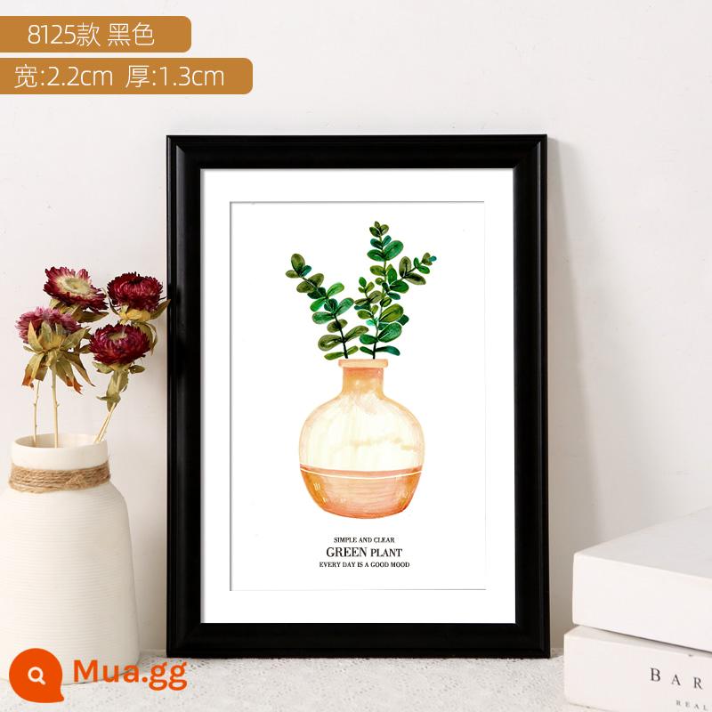 Khung ảnh gỗ gắn khung ảnh gỗ treo tường 4K mở 8k trẻ em A3 màu log 16 inch poster tùy chỉnh a4 màn hình - Model 8125-Đen