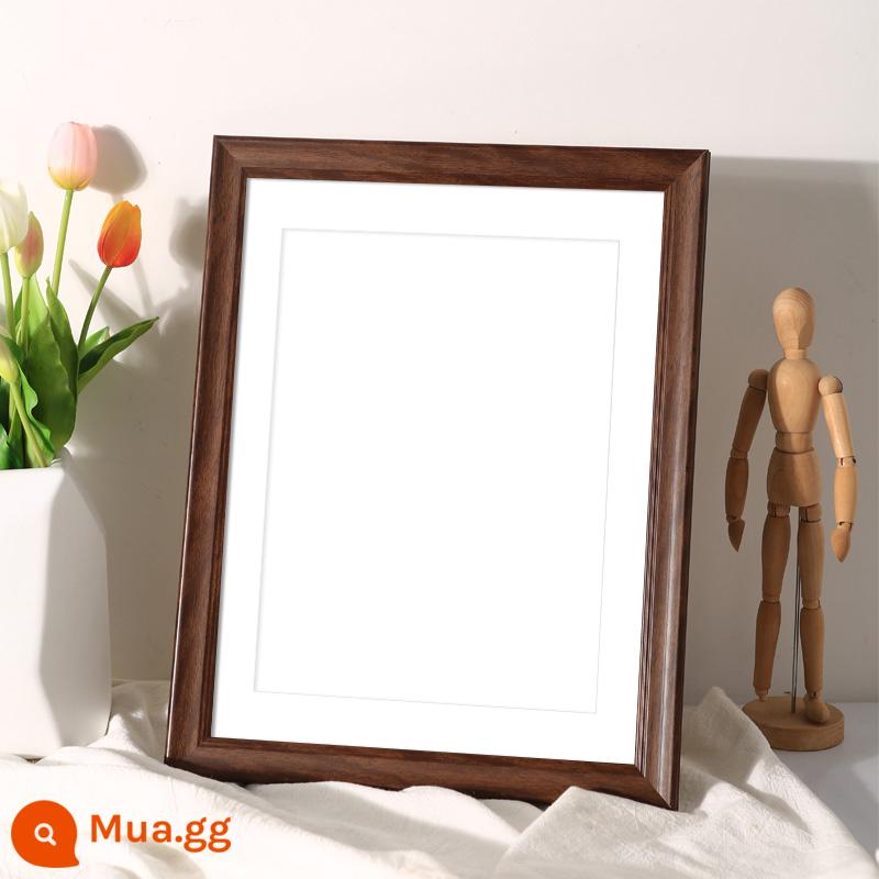 Khung tranh trống đóng khung khung ảnh thư pháp treo tường a4 bàn a3 bàn chải thư pháp và khung tranh 12 inch 7 khung tùy chỉnh tự làm - Brown-945 [Gửi bìa cứng khoan + bìa cứng không lỗ]