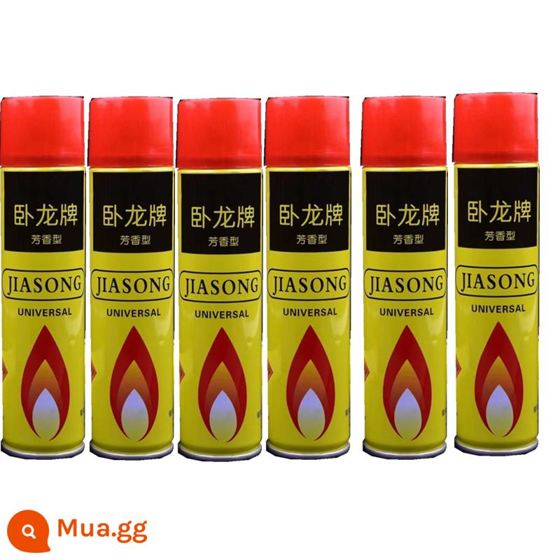 Bật Lửa Tướng Gas Đóng Hộp Độ Tinh Khiết Cao Cực Lớn 388Ml Dung Tích Lớn Đánh Lửa Đặc Biệt Súng Khí Chống Gió - [Chai nhỏ] Wolong 155ml [6 chai] Vòi bơm hơi bằng kim loại