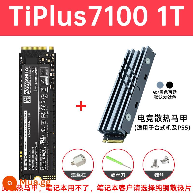 Ổ cứng thể rắn Zhidati tiplus7100 1T 2TB Zhidati tiplus5000 PCIe4.0 Lưu trữ sông Dương Tử M2 - [Máy tính để bàn] TiPlus7100 1T+ đi kèm tản nhiệt chơi game