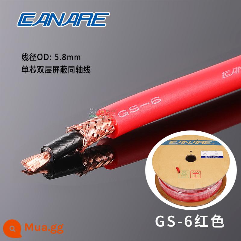 CANARE Kanaimei GS-6 Sốt Oxy Đồng Trục Tín Hiệu Âm Thanh Tự Làm Loa Siêu Trầm Dòng Đàn Guitar Dòng Loa - Đỏ 100 mét/cuộn