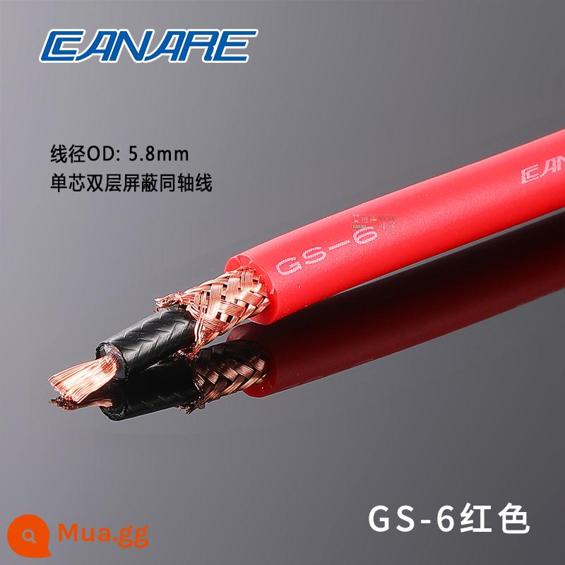 CANARE Kanaimei GS-6 Sốt Oxy Đồng Trục Tín Hiệu Âm Thanh Tự Làm Loa Siêu Trầm Dòng Đàn Guitar Dòng Loa - Màu đỏ 1 mét