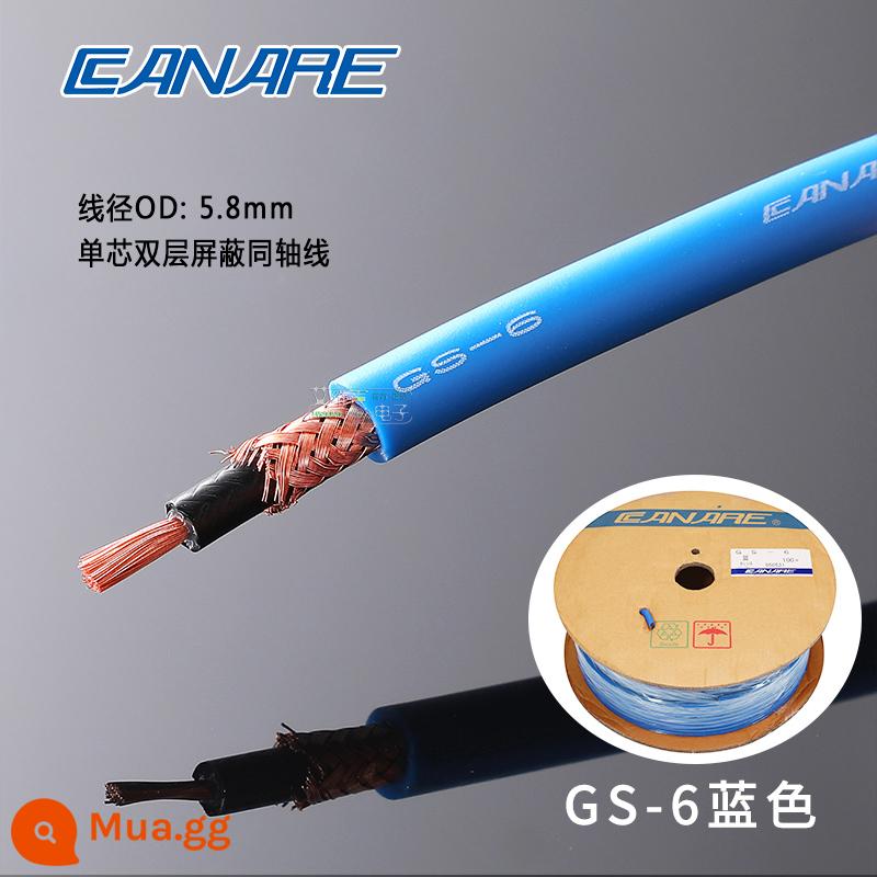 CANARE Kanaimei GS-6 Sốt Oxy Đồng Trục Tín Hiệu Âm Thanh Tự Làm Loa Siêu Trầm Dòng Đàn Guitar Dòng Loa - Màu xanh 100 mét/cuộn