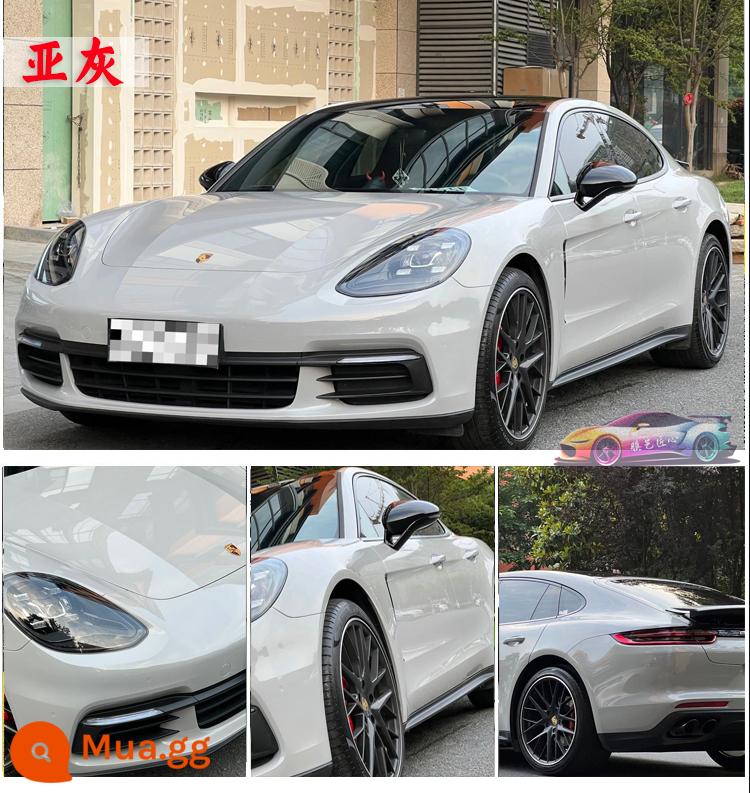 Phim đổi màu toàn bộ xe PET Phim dán toàn bộ thân xe Tesla Nhãn dán vỏ xe TPU Huayue Hồng GT bạc đen - Porsche sub grey [Gói xây dựng toàn quốc, bảo hành 5 năm, nguyên liệu nhập khẩu]