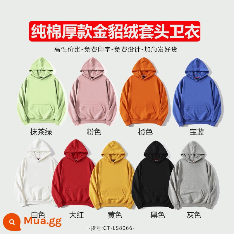 Áo thun cotton nguyên chất có in logo theo yêu cầu, quần áo làm việc bằng nhung mùa thu đông, đồng phục cổ tròn tùy chỉnh, tay dài, quần áo làm việc in theo yêu cầu - Mẫu J cao cấp 100% cotton giá đặc biệt 78