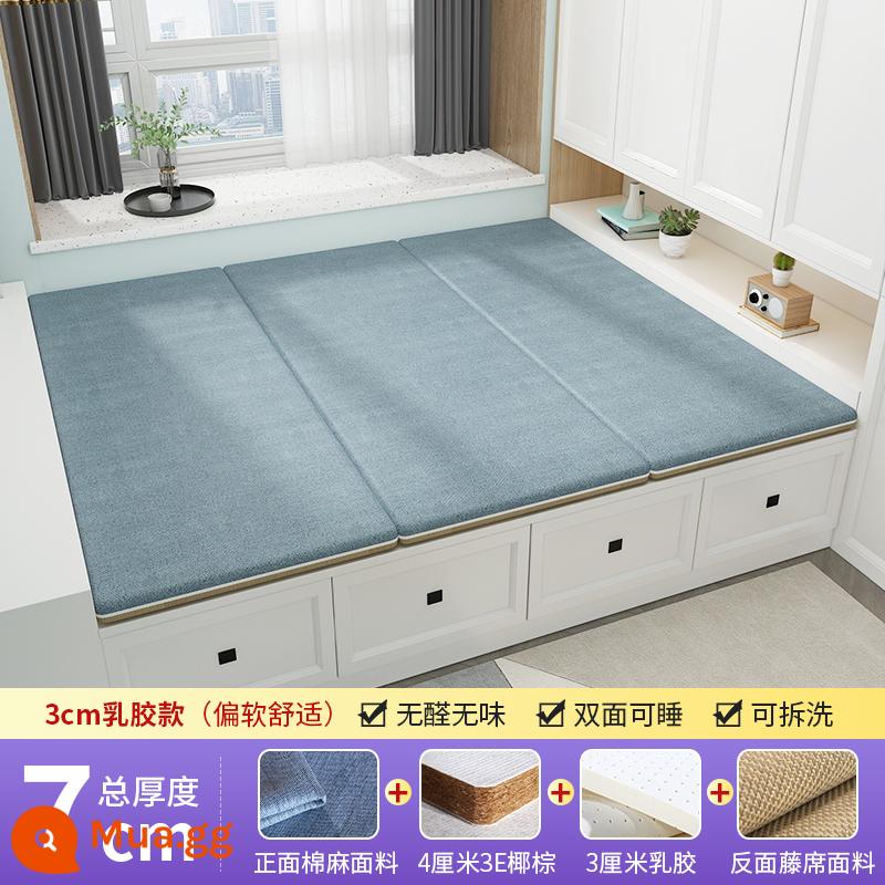 Chiếu tatami làm theo yêu cầu Chiếu tatami làm từ dừa hai mặt theo yêu cầu Chiếu tatami làm bằng cao su theo yêu cầu - 7 cm = 4 cm dừa + 3 cm mủ mỗi hình vuông