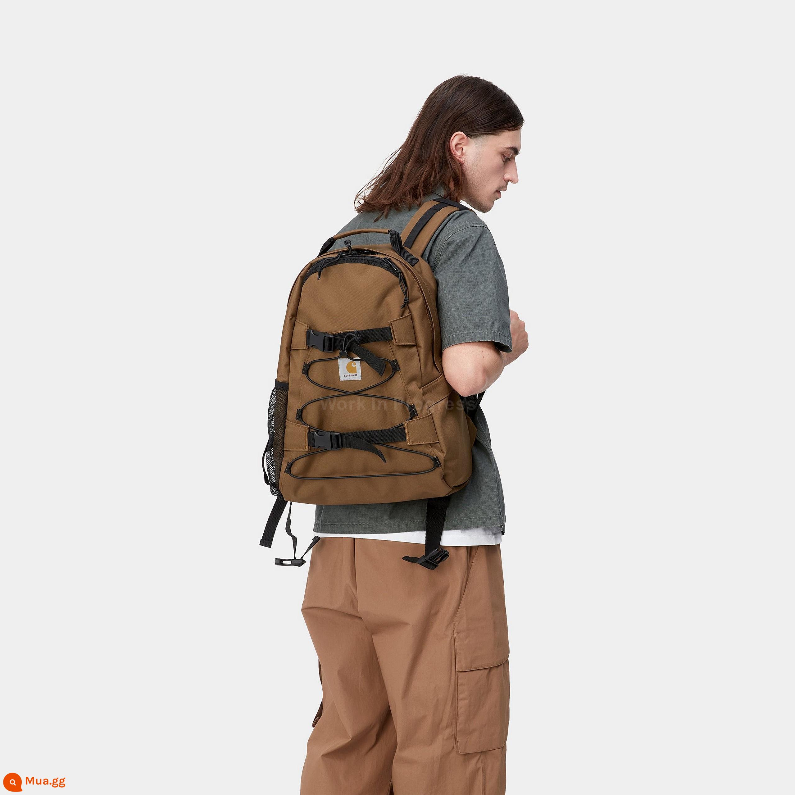 Ba lô Carhartt WIP Kickflip Backpack Ba lô học sinh ván trượt Carhart 006288G - Điểm me màu nâu sẫm