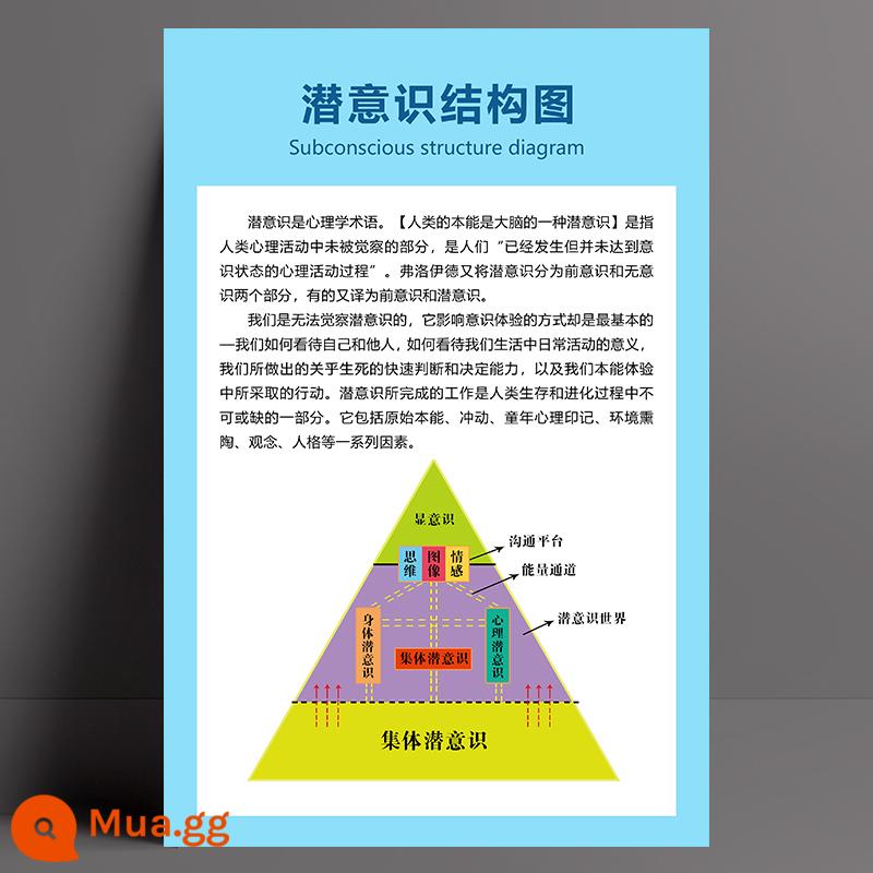 Bảng mức năng lượng Hawkins treo tường biểu đồ dán tường tự dính mức độ cảm xúc sức khỏe tâm thần kiến thức poster lớn treo tường biểu đồ - 2-15[Bản đồ cấu trúc tiềm thức]