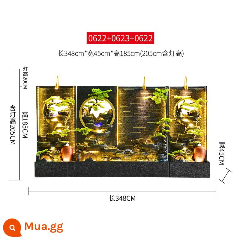 Nước rèm tường chảy nước phun nước Công ty Balcony Courtyard Rockery Landlord Phong cảnh phòng khách Trang trí phòng khách trang trí phong thủy trang trí - 0622+0623+0622 Tường rèm nước Chiều dài 348 Chiều rộng 45 Chiều cao 205cm