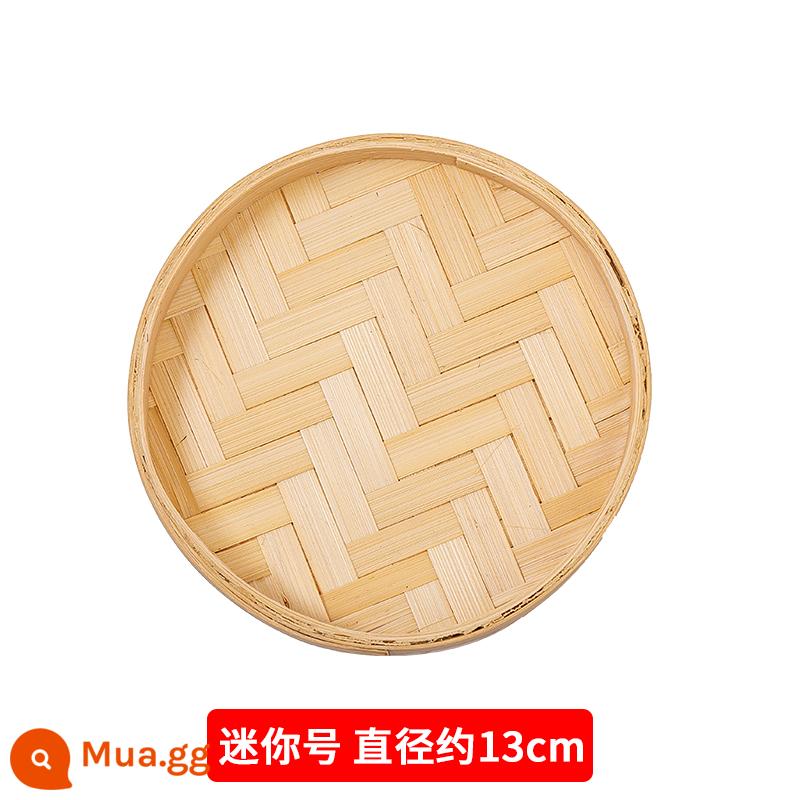 Vòng quét dọn mặt dây chuyền trên không tre dệt tranh trang trí handmade trẻ em tự làm mẫu giáo vòng chất liệu sáng tạo tre sàng - Mảng tre tròn [Mini 13cm]