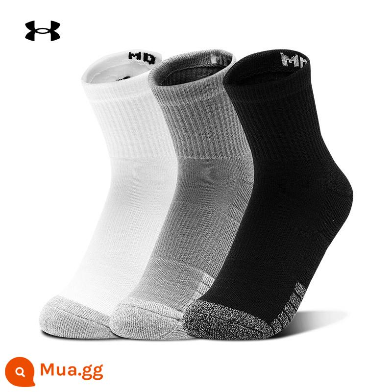 Vớ thể thao tập luyện UA HeatGear® dành cho nam và nữ chính thức của Under Armour-3 đôi 1353262 - Đen 002