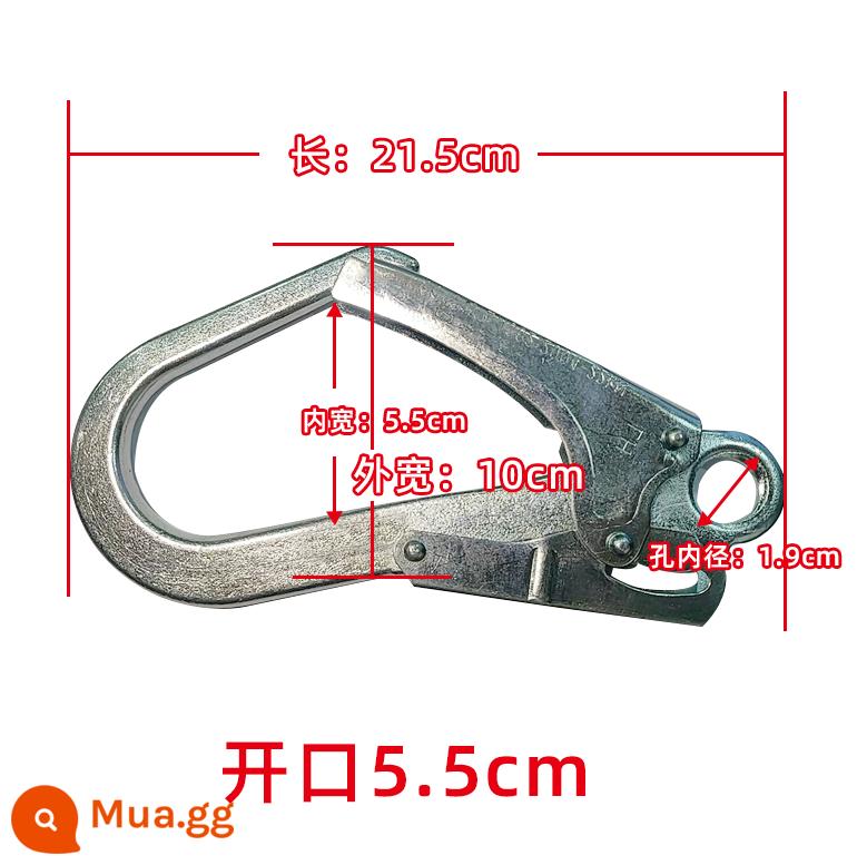 Carabiner thép không gỉ 304 khóa treo nhanh chóng mở vòng khóa bảo hiểm an toàn khóa kết nối khóa bầu khóa xích chó khóa - Móc mạ kẽm màu nâu