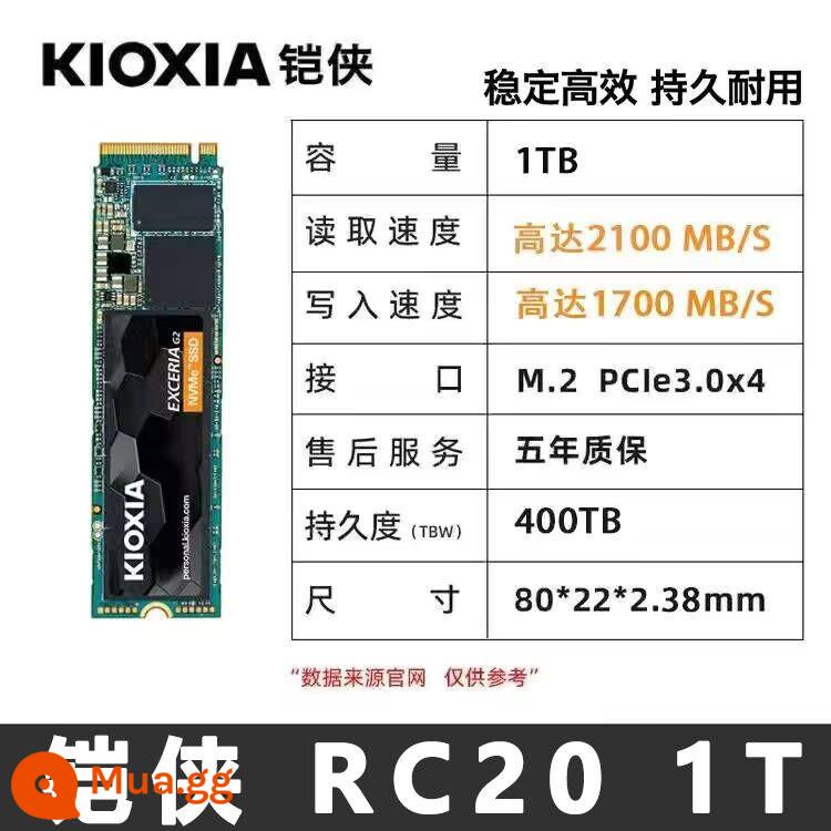 Ổ cứng thể rắn Kioxia RC20 1T SE10 2T ssd M.2 NVMe PCIe4.0 1TB SSDRC10 - Tặng tản nhiệt [SF Express miễn phí vận chuyển] Kioxia RC20 1TB 3.0