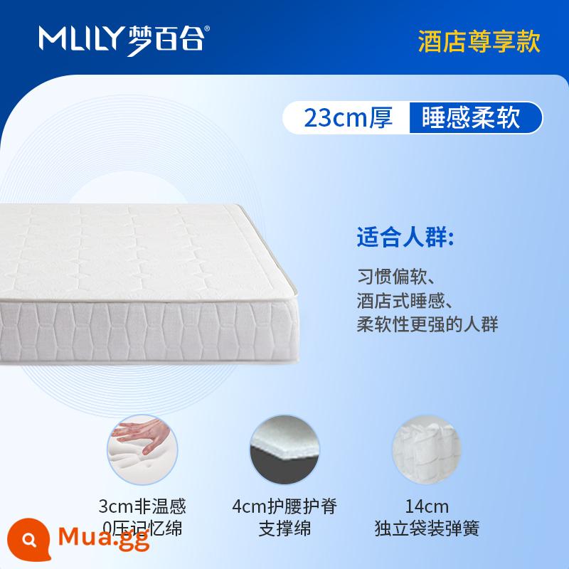 Dream Lily Hotel Zero Áp Phòng Cùng Memory Foam Nệm Lò Xo Đệm Mềm Mại Nhà Bảo Vệ Cột Sống Simmons Nén Cuộn Gói - [Khách sạn 0 phòng cùng kiểu]-dày 23cm