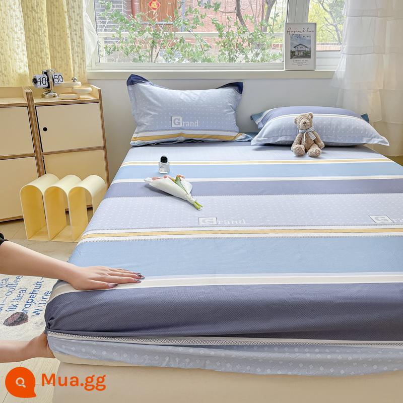 2023 cotton mới được trang bị ga trải giường một mảnh chống trượt 100 bộ ga trải giường bằng cotton nguyên chất cho trẻ em bao gồm tấm bảo vệ - vĩ đại