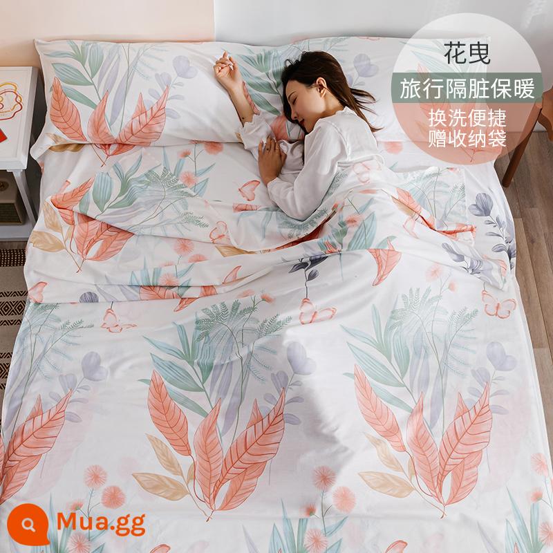 Cotton Khách Sạn Túi Ngủ Bẩn Trưởng Thành Đi Công Tác Đôi Du Lịch Hiện Vật Khách Sạn Cotton Tấm Vỏ Chăn Di Động - Huayi 丨Tặng túi đựng đồ cùng kiểu dáng