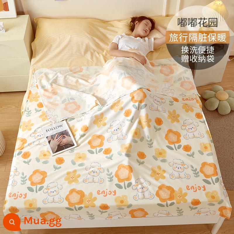 Cotton Khách Sạn Túi Ngủ Bẩn Trưởng Thành Đi Công Tác Đôi Du Lịch Hiện Vật Khách Sạn Cotton Tấm Vỏ Chăn Di Động - Dudu Garden丨Tặng túi đựng đồ cùng kiểu dáng