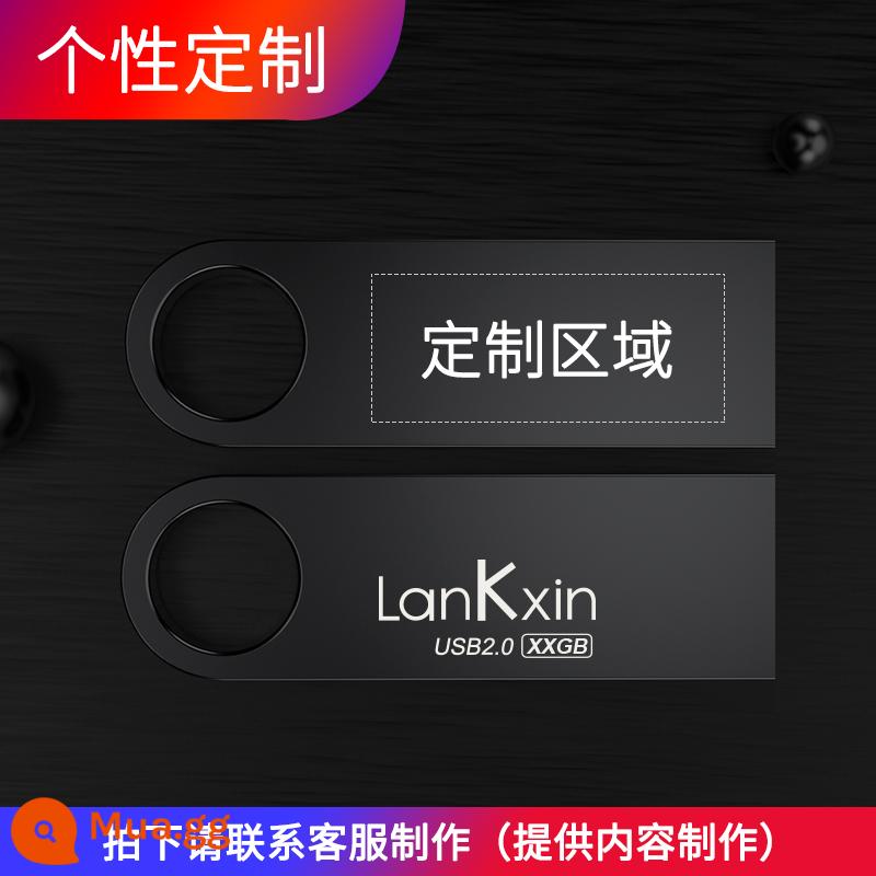 Lanke Core Mã Hóa Chữ Đĩa U 32GUSB Tùy Chỉnh Logo Đấu Thầu Doanh Nghiệp Đặc Biệt Xe Âm Nhạc Sinh Viên 64G - Súng 32G màu đen [tùy chỉnh một mặt]