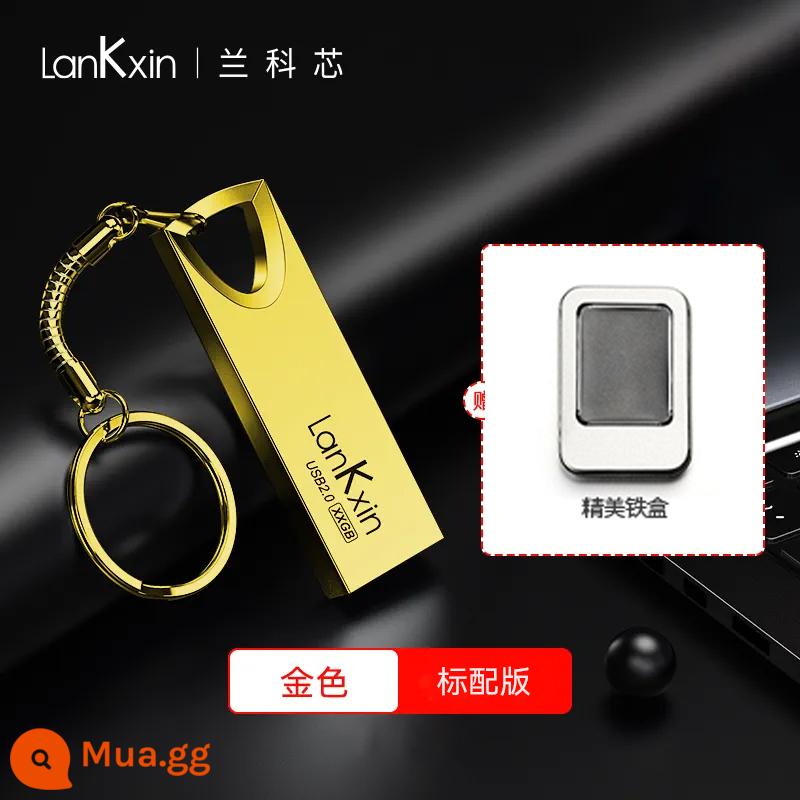 Lanke Core 32GU Đĩa Tặng Tùy Chỉnh Chữ Công Suất Lớn Điện Thoại Di Động Máy Tính Xe Cổng USB Chính Thức Hàng Đầu Store Xác Thực - [Cấu hình tiêu chuẩn-vàng]+hộp sắt