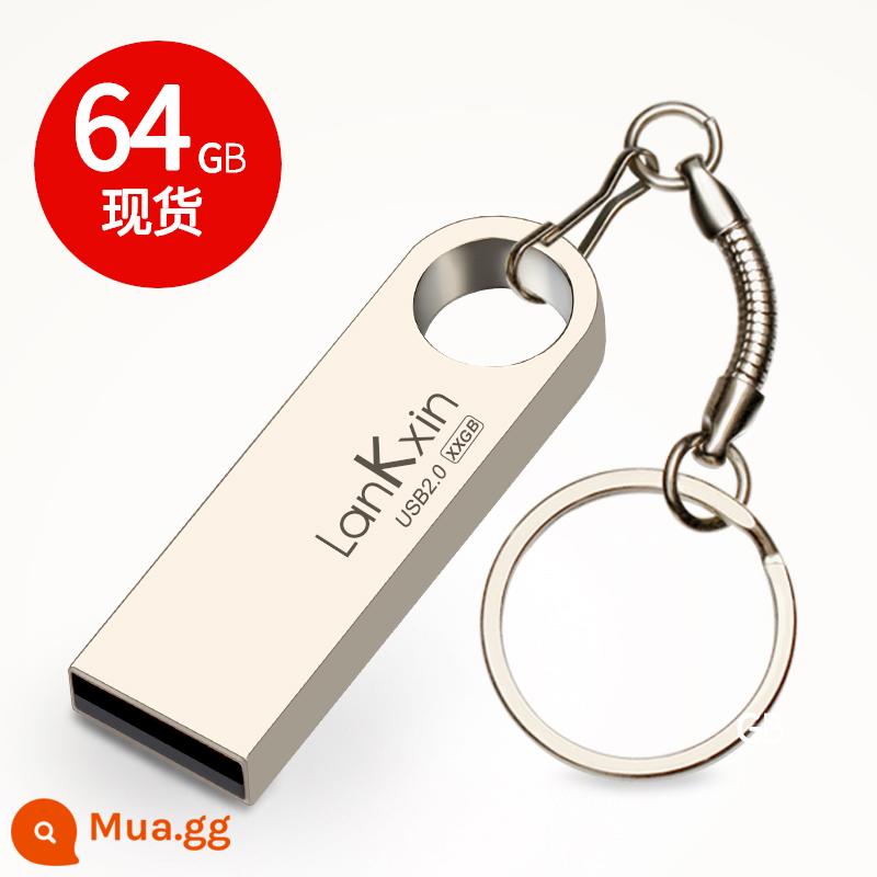 Lanke Core Ổ Đĩa U 64G Tốc Độ Cao USB Chính Hãng Khắc Dung Lượng Lớn Cá Tính Logo Xe Máy Tính Sinh Viên 32 - Điểm bạc 64G