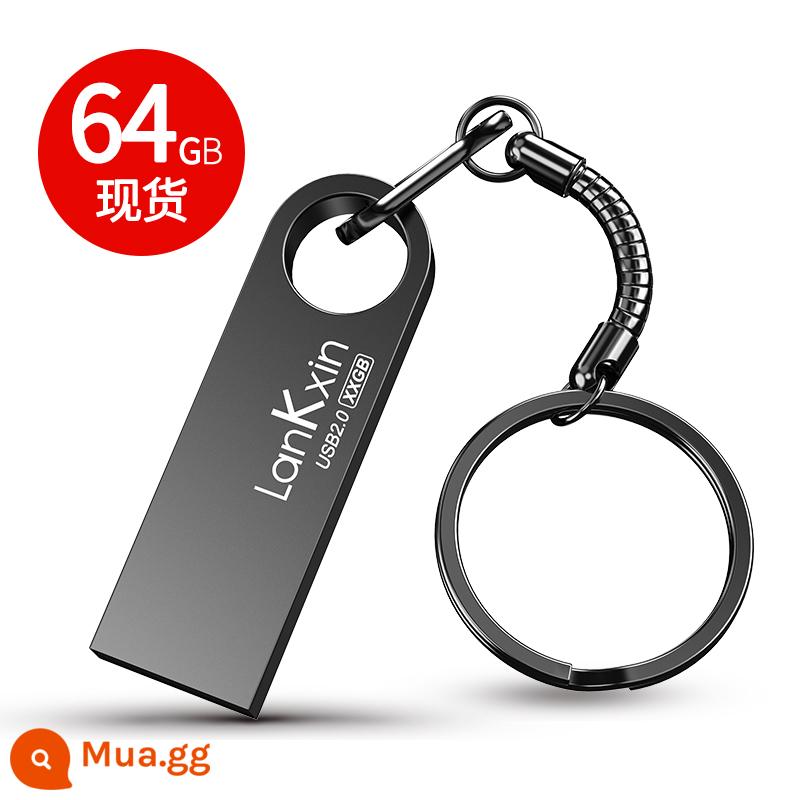 Lanke Core Ổ Đĩa U 64G Tốc Độ Cao USB Chính Hãng Khắc Dung Lượng Lớn Cá Tính Logo Xe Máy Tính Sinh Viên 32 - Điểm đen súng 64G