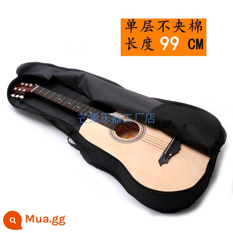 30/34/36/38/41 inch túi đựng đàn guitar dân gian 1 lớp vải Oxford túi đàn piano chống mài mòn tùy chỉnh in ấn - 36/38 inch [một vai, không có bông]