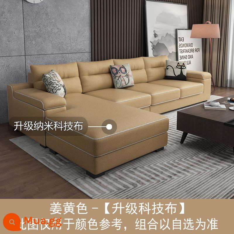 Người nổi tiếng Internet Bắc Âu sofa vải phòng khách gói kết hợp hiện đại tối giản kích thước căn hộ cao su công nghệ sofa vải - Nghệ-[Vải công nghệ nano nâng cấp]