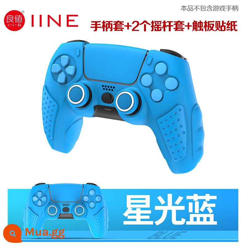 Bao silicon bảo vệ tay cầm PS5 chính hãng Bao silicon bảo vệ tay cầm PS5 Bao bảo vệ tay cầm chơi game PS5 Vỏ mềm chống trượt - Giá Trị Tốt Vỏ Bộ Điều Khiển PS5 Chính Hãng Thế Hệ Thứ 2 Vỏ Bộ Điều Khiển Starlight Blue + 2 Mũ + Miếng Dán