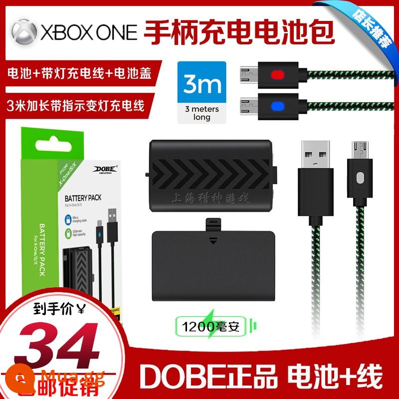 Pin tay cầm Xbox Series X/S đích thực có giá trị tốt Bộ pin sạc lại tay cầm chơi game không dây ONE S - Pin đặc biệt XBOXONE chính hãng DOBE + cáp sạc 3m