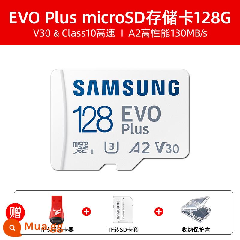 Thẻ nhớ Samsung 128g thẻ nhớ micro sd thẻ nhớ thẻ tf tốc độ cao chuyển đổi lái xe đầu ghi thẻ nhớ - EVO Plus 128G 130MB/s đi kèm đầu đọc thẻ