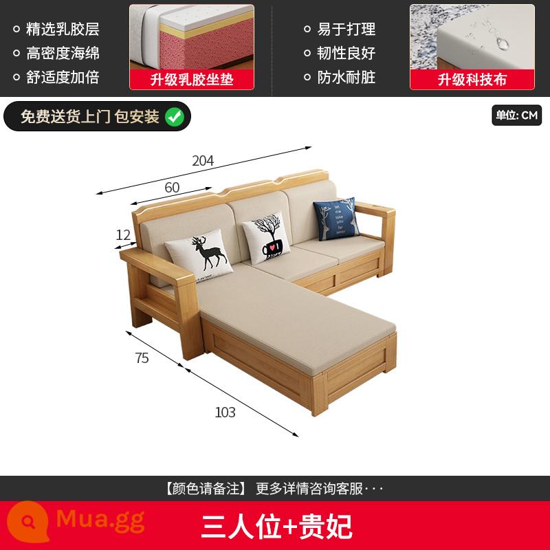 Yamajia hiện đại đơn giản sofa Bắc Âu kết hợp đơn vị nhỏ Phòng khách Phòng khách Trung Quốc Kho lưu trữ mùa đông mùa đông - Ba người + phi tần