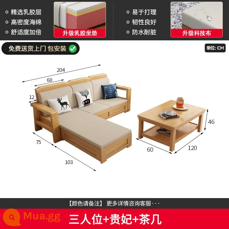 Yamajia hiện đại đơn giản sofa Bắc Âu kết hợp đơn vị nhỏ Phòng khách Phòng khách Trung Quốc Kho lưu trữ mùa đông mùa đông - Ba chỗ ngồi + phi tần + bàn cà phê