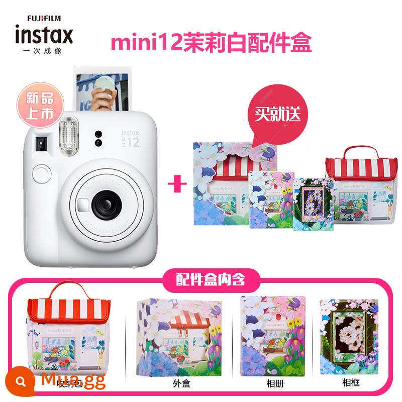 Máy ảnh phim Fujifilm Polaroid instax mini12 selfie bé trai bé gái mini dễ thương 7/11 - hoa nhài trắng