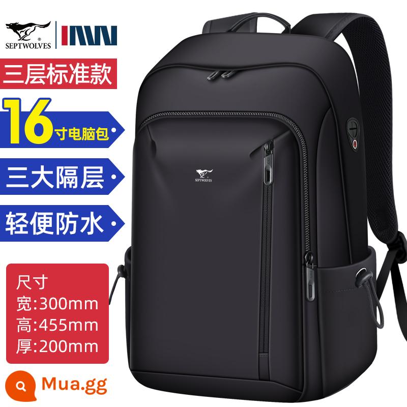 Septwolves Ba Lô Nam Công Sở Du Lịch Ba Lô Máy Tính Mới 2022 Dung Tích Lớn Học Sinh Trung Học Schoolbag - E [phiên bản tiêu chuẩn ba lớp]