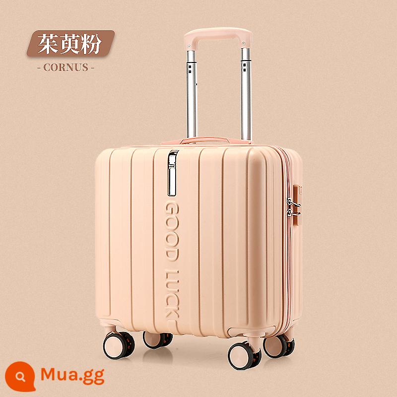 Hành lý nhỏ dành cho nam và nữ Xe đẩy lên máy bay hạng nhẹ 18 inch đa năng bánh xe im lặng sinh viên mật khẩu hộp du lịch 20 - Bột Cornus officinalis [kiểu móc màu]