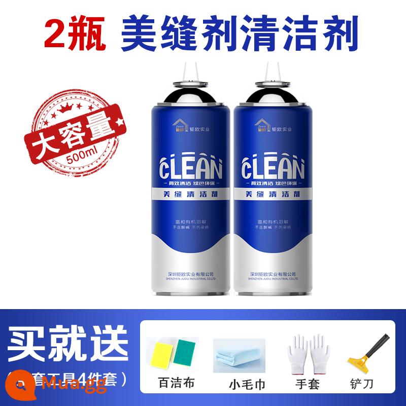 Chất làm sạch cặn cát màu epoxy để loại bỏ đường nối đại lý keo để loại bỏ gạch nhân tạo chất tẩy vết bẩn đường nối đặc biệt - 2 chai (đi kèm đầy đủ dụng cụ)