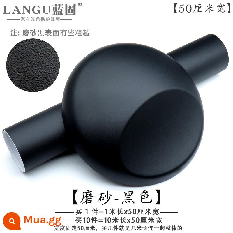 Phim dán sợi carbon nội thất cột điều khiển trung tâm toàn thân mui xe Motoya bóng đen mờ Phim đổi màu xe - Màu đen mờ (dài 1 mét * rộng 50 cm) có rãnh dẫn khí