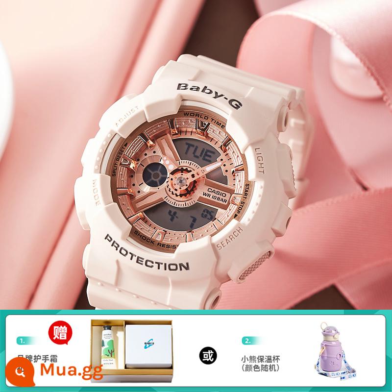 Đồng hồ CASIO nữ sinh gshock starry sky limited kỳ lân baby-g starry sports bột hoa anh đào - 7.BA-110XCP-4APR đi kèm hộp quà tặng kem dưỡng da tay hoặc cốc giữ nhiệt gấu hàng hiệu