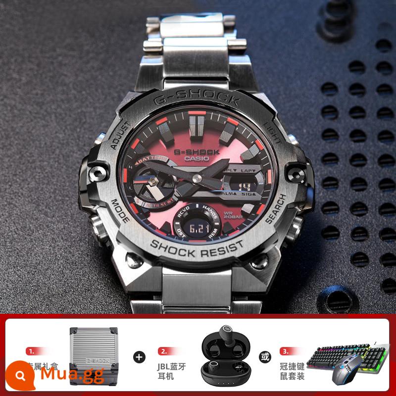 Đồng hồ CASIO nam gshock dập tắt phượng hoàng tim thép bốn thế hệ sáng kiên cường gst-b400 - 1. GST-B400AD-1A4PRT tặng kèm hộp quà độc quyền + bộ bàn phím và chuột TPV hoặc tai nghe Bluetooth JBL