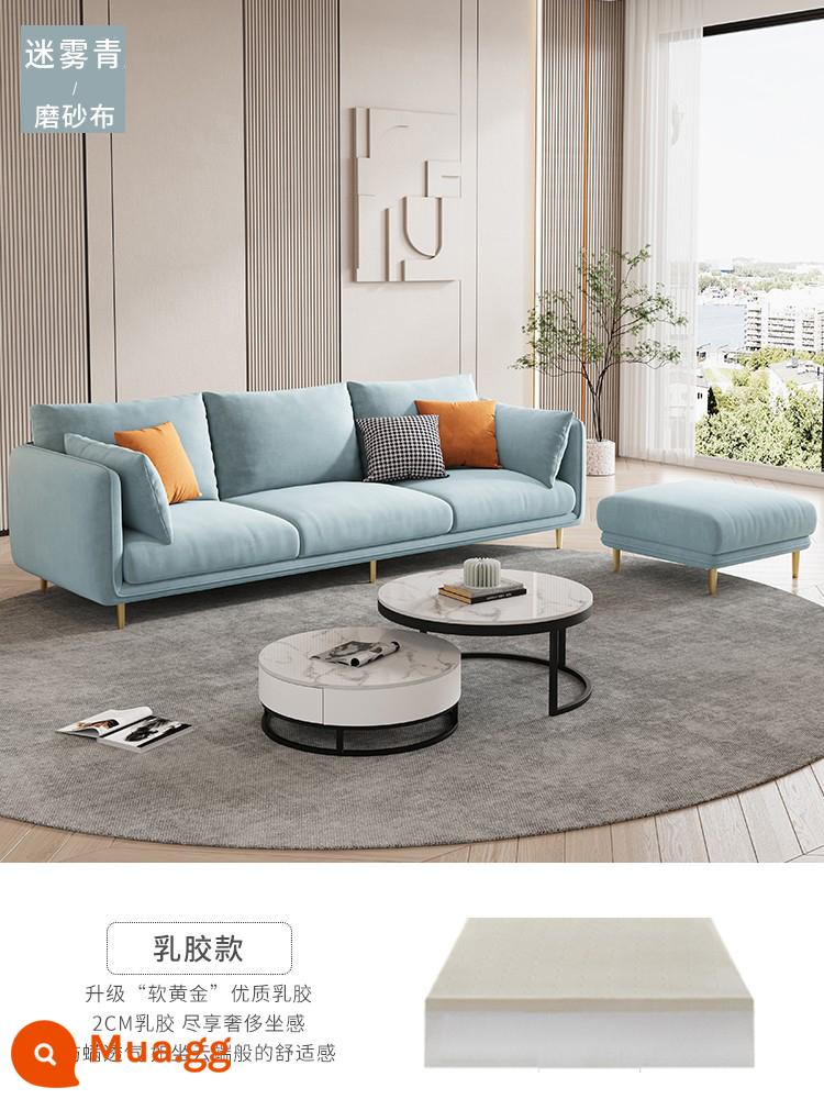 Hiện đại và đơn giản 2021 sofa vải phòng khách mới căn hộ nhỏ Phong cách Bắc Âu nhẹ nhàng sang trọng kết hợp nhà cho thuê - Vải mờ màu xanh sương mù-[latex]