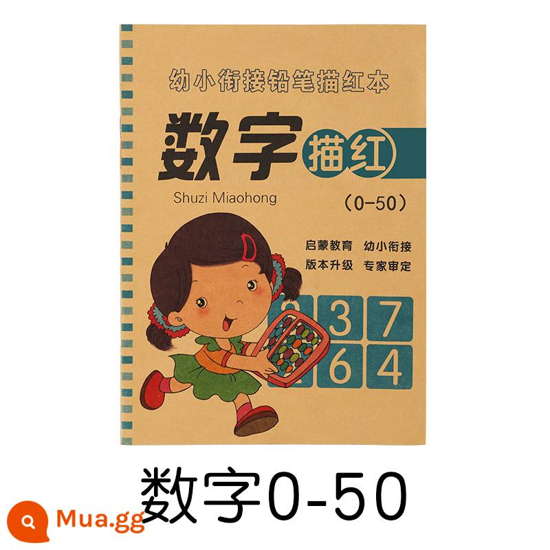 Số trẻ em rút tiền thưởng màu đỏ Người mới bắt đầu một bộ đầy đủ 1-10 bài thực hành bài đăng thông cảm bài viết thực hành Pinyin - Truy tìm kỹ thuật số [0-50]