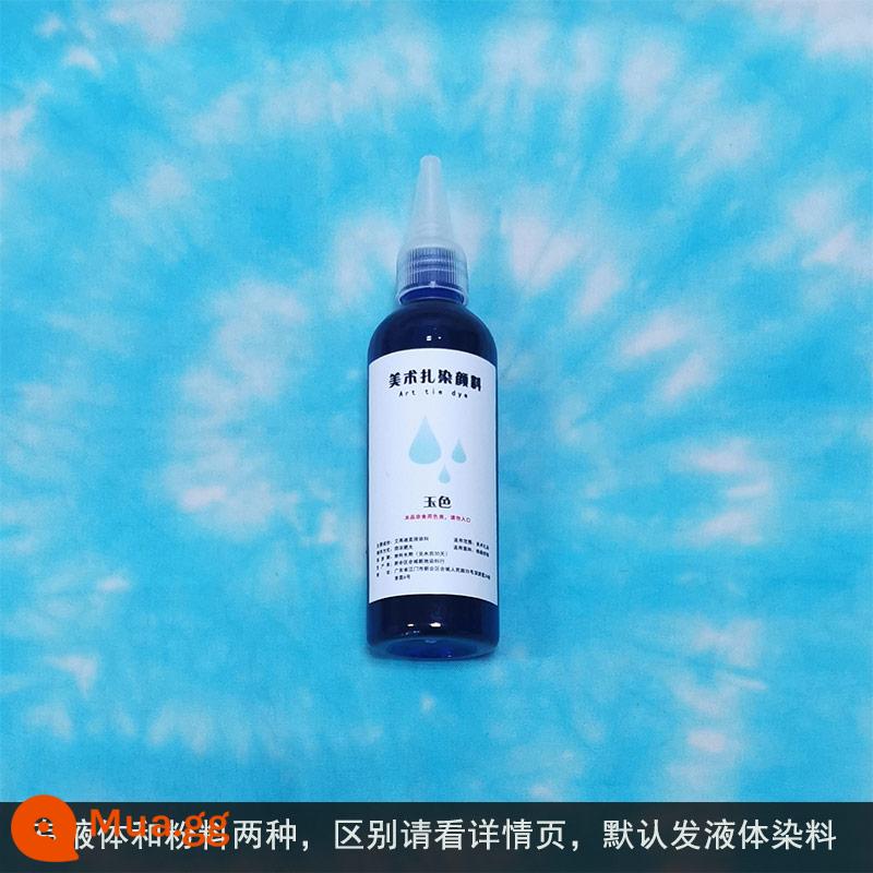 Thuốc nhuộm tie-dye sắc tố hoạt tính trực tiếp không nấu sắc nét miệng chai màu chàm tự làm thủ công không chứa formaldehyde bảo vệ môi trường không phai màu - Màu ngọc bích (120ML/chai)