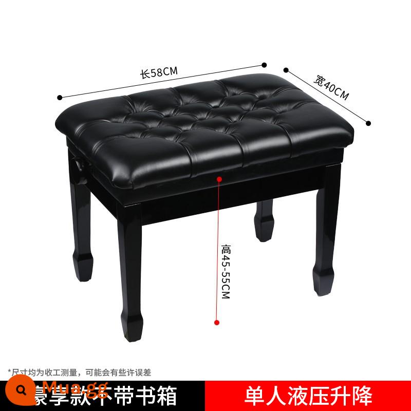 Piano Stool Dermis Thang máy Thang máy đơn Single Solid Wood Baked Paint - [Mẫu sang trọng] Thang máy thủy lực một người không có hộp đựng sách [chân móng ngựa]